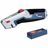 Bosch Professional - Navaja universal con cuchilla retráctil (cuchillas trapezoidales, set 10 hojas)