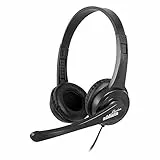 NGS VOX505USB Auricular Estéreo con Micrófono, Conexión USB y Control de Volumen para PC, Ordenador Portátil o Videoconsola