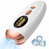 Depiladora IPL Laser con Función de Enfriamiento, 999,999 Flashes, 5 Niveles de Energía, Depilación Permanente para Hombres y Mujeres, Depiladora Luz Pulsada Para Piernas, Bikini, Axilas, Cara