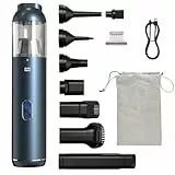 Mini aspiradora de Mano, Aspirador de Mano de Succión Fuerte 15000PA Inalámbrico con Luz LED, Carga Rápida 2H Quick QC 3.0, Aspirador Pequeño Portátil para Coche, Casa, Oficina, Rincones