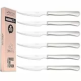 Arcos Juego Cuchillos Carne | 6 Piezas | Cuchillos carne cuchillo chuleteros | cubiertos acero inoxidable | Hoja 110 mm | mango monobloque | aptos lavavajillas | Caja Envase Ecológico