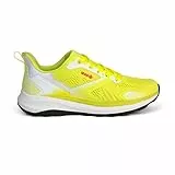 Izas - Zapatillas de Senderismo Unisex SAYA - Suela de Máxima Tracción - Tacos de 4 mm - Polyester y TPU - Tecnología de Amortiguación - Impermeables - Color Yellow-Fluor - Tallas 36-46