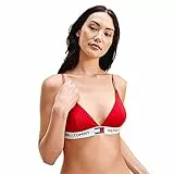 Tommy Hilfiger Sujetador Triangular Elástico para Mujer, Rojo (Tango Red), S