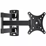 Perlegear Soporte TV Pared de 10-30 Pulgadas, Soporte TV de hasta 20kg, Soporte Monitor Pared Puede Inclinarse, Girarse, Extenderse y Rotarse, VESA 100x100mm/75x75mm/50x50mm, PGXSF1-E