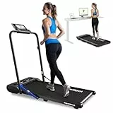 FlexiSpot GP Plus Cinta de Correr Plegable con Soporte para Tableta, Pantalla LED, Mando a Distancia Inalámbrico, Antideslizante y Amortiguación de Impactos, Capacidad de 140 KG