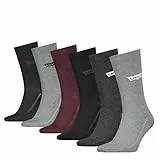 Levi's Regular Cut Batwing Logo Calcetines clásicos, Combo de Color, 39-42 (Pack de 6) Unisex Adulto