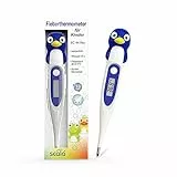 scala SC 44 Penguin Flex Speed 10 Sec. Termómetro Digital Fiebre Corporal Niños Adultos Medición Oral Rectal Axilar Preciso Rápido Seguro, Verde, Unisex, azur