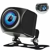 OiLiehu Cámara de Visión Trasera Universal AHD para Coche,Cámara con IP68 Impermeable 170 Grados Gran Angular Visión Nocturna en Color para Coches de 12 V,Furgonetas,Camiones,Autocaravanas