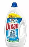 Dixan Gel Total 4+1, Detergente Líquido para Lavadora 55 Lavados, jabón líquido para lavar la ropa blanca y clara, limpieza, luminosidad, frescor y sostenibilidad