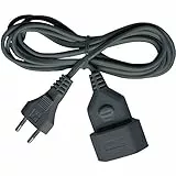 Brennenstuhl Cable alargador de plástico (Cable alargador para Uso en Interiores, 3 m de Cable, con Enchufe Euro y Acoplamiento) Negro