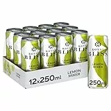 Royal Bliss Lemon Mixer Tónica, Aromatizada y Refrescante - Pack de 12 Latas de 250 ml