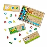Melissa & Doug Juguete Educativo de Madera para Aprender Ingles, Juguete Montessori, Juguete para deletrear en Ingles, Regalo para niños y niñas de 3 4 5 6 7 8 años