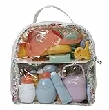 JC Toys- Mochila con 29 Accesorios para muñecas, Adecuado para muñecas, Guardar y Jugar, Multicolor