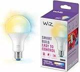 WiZ - Bombilla LED Inteligente Wi-Fi, 13W(Eq. 100W) E27 A67, Luz Blanca y de Colores, con tecnología SpaceSense y compatible con Alexa y Google Home