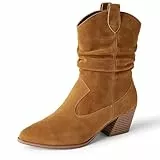 Amazon Essentials Botas Vaqueras de Media Caña Mujer, Bronceado, 43 EU