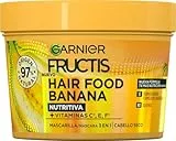 GARNIER Fructis Hair Food Banana Mascarilla 3 en 1 Nutritiva 400 ml para Cabello Seco