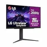 LG 27GS75Q-B - Monitor Gaming Ultragear, 27', Panel IPS, QHD, (2560 x 1440), 200 Hz, 16:9, 1000:1, 1ms, G-Sync, AMD FreeSync, NVIDIA G-Sync, Negro
