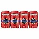 Old Spice Captain Desodorante En Barra Para Hombres 4x50 ml, Fresco 24 Horas, Todos Los Días Con Uso Diario, Perfume Duradero, Protección Contra El Mal Olor, 0% Sales De Aluminio