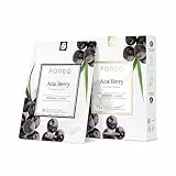 Mascarilla facial FOREO Acai Berry para piel seca y envejecida, pack de 3, fórmula hidratante, revitalizante y antioxidante, no testada en animales y compatible con los dispositivos UFO