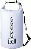 Cressi Unisex Adulto Bolsa Seca Impermeable Multiuso, Blanco, 15 L