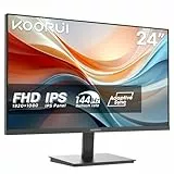 KOORUI E2411K Monitor Full HD de 24 Pulgadas, 144Hz, IPS, 1080P, 99% SRGB, Adaptive Sync, VGA, HDMI 1.4, Eye Care, Inclinación Ajustable, VESA 100x100mm