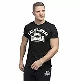 Lonsdale Original, Camiseta Unisex Adulto, Negro, Medium