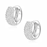 ALEXCRAFT Pendientes Mujer 925 Aguja Pendientes Hombre Diamante Aro Pendientes de Zirconio Pequeños Regalos Acero Joyeria Quirurgico