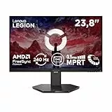 Lenovo Legion 24-10- Monitor Gaming FHD 23.8' (IPS, 240 Hz, 0.5 ms, 16:9, HDMI 2.1 - DP 1.4, AMD FreeSync Premium, VESA Adaptive Sync, Montaje VESA 100 mm, Ajuste Inclinación/Altura/Pivote/Giro) Negro