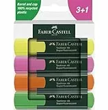 Faber-Castell 254844 - Pack de 4 Subrayadores Textliner 48 - Surtido