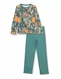 Calvin Klein Jeans Boys's Knit Pj Set (Ls+Pant) B70B700501, Green (Aop/W/Ponderosapine), 12-14