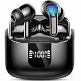 Ordtop Auriculares Inalámbricos, Auriculares Bluetooth 5.4 HiFi Estéreo con 4 ENC Mic, 40H Cascos Inalambricos Bluetooth Reducción de Ruido, IP7 Impermeables Auriculares In-Ear, Pantalla LED, USB-C