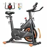 2025 Toputure Bicicleta Estatica con Pulsómetro y APP, Bici Estatica Profesional Ultra Silenciosa y Estable, Asiento Cómodo, Soporte para Tableta y Portabotellas, Volante 15 KG, MAX 160KG