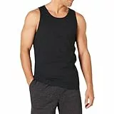 Amazon Essentials Camiseta de Tirantes de Ajuste Entallado Hombre, Negro, M