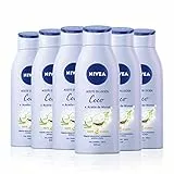 NIVEA Aceite en Loción Coco & Aceite de Monoi en pack de 6 (6 x 400 ml), aceite corporal con aroma a coco, loción hidratante de cuidado corporal para piel seca y normal