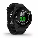 Garmin Forerunner 55, Reloj inteligente para running con GPS, Planes de entrenamiento, Notificaciones y seguimiento del bienestar, Color Negro
