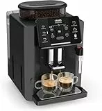 Krups Cafetera Automática Sensation C50 - Potencia 1450W, fácil uso, 5 tipos bebidas, 15 bares, fácil mantenimiento, alertas lumínicas, cómoda limpieza, ajustes personalizados, boquilla vapor, EA9108