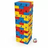 Spin Master Games - Juego DE Mesa Patrulla Canina JUMBLING Tower: Torre de Madera con Piezas Multicolor, para 1-4 Jugadores - 6066828 - Juegos de Mesa Niños 5 años + - Patrulla Canina Juguetes