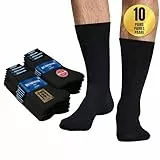 SOXCO 10 Pares Calcetines Hombre Altos Trabajo, 43-46