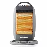 Orbegozo BP 5008 - Estufa halógena oscilante, 1200 W, 3 niveles de potencia, silencioso, oscilación 70, carcasa de tacto frío, sistema antivuelco