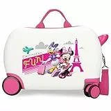Disney Joumma Minnie & Daisy Paris Maleta Infantil Blanco 45x31x20 cms Rígida ABS 24,6L 1,8 kgs 4 Ruedas Equipaje Mano