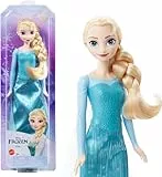 Mattel Disney Frozen Elsa Muñeca con look reina de hielo, juguete +3 años (HLW47)