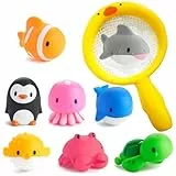 Tangdudu 9 Piezas Juguetes baño bebé niños niñas de 1 2 3 4 5 años, Juguetes bañera Bebe, Juguetes Piscina niños, Juguetes Agua bebé, Juguetes de baño flotantes