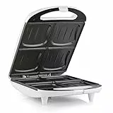Tristar SA-3065 Sandwichera XL para 4 sándwiches, 1300 W, 26 x 24 cm, Negro/Blanco