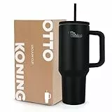 Botella Agua Acero Inoxidable 1.2L - Vaso Térmico con Doble Pared Aislada al Vacío. Mantiene Bebida Fría o Caliente durante horas. Vaso con Tapa y Pajita, Boca Ancha y Mango Cómodo. Termo sin BPA