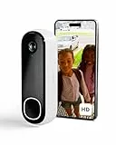 Arlo Essential FHD Videoportero WiFi, Timbre Inalámbrico Exterior Impermeable, Timbre Casa, Detector De Movimiento, Visión Nocturna, Audio Bidireccional, Prueba Arlo Secure Incluida, 1 Cámara, Blanca