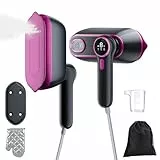 Plancha Vertical Vapor 2 en 1-Vaporizador de Mano para Ropa y Plancha Ropa, Plancha Ligera de Viaje de 1200 W (0,8 kg) -3 Modos de Vapor, Depósito de 165 ml y Pantalla LED - Ideal para Casa Accesori
