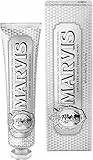 Marvis Pasta de dientes blanqueadora para fumadores, menta, 85 ml, blanqueador dental que elimina la placa, para un blanqueamiento dental natural