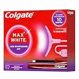 Colgate Max White Kit de blanqueamiento dental con LED - Revierte hasta 20 años de manchas* - Pack 2 sueros blanqueadores de dientes con nuevo aplicador de precisión