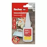 fischer Pegamento instantáneo de 20 g, superrápido para reparar y pegar, pegamento universal con fuerte fuerza adhesiva, adhesivo multiusos