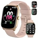 Qecnato Reloj Inteligente Hombre Mujer, Smartwatch 1.95'' Pantalla Curva, Bluetooth Smart Watch 112+ Modos Deportivos Pulsera Actividad, IP68 Impermeable para iOS Android, Rosa
